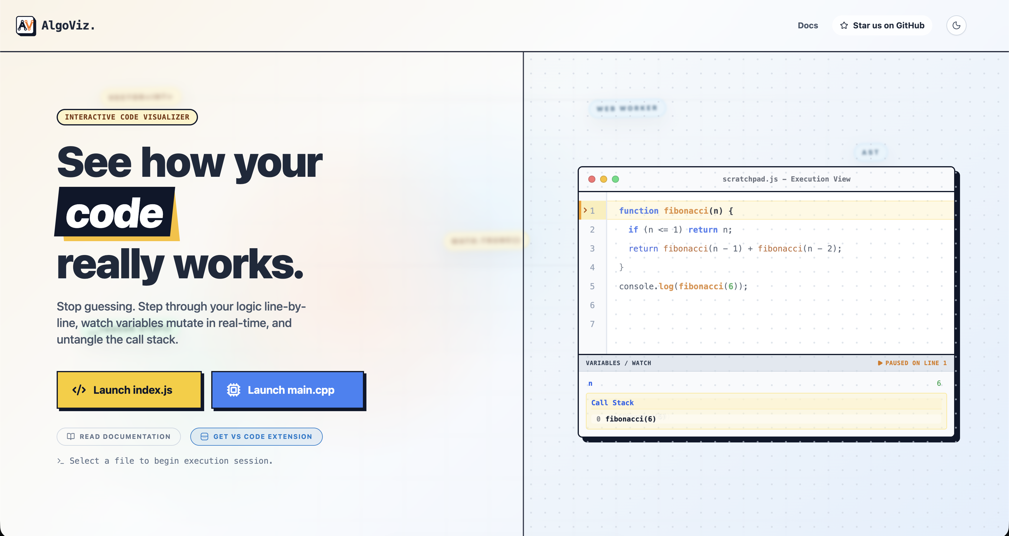 JavaScript Code Visualizer and Algorithm...
